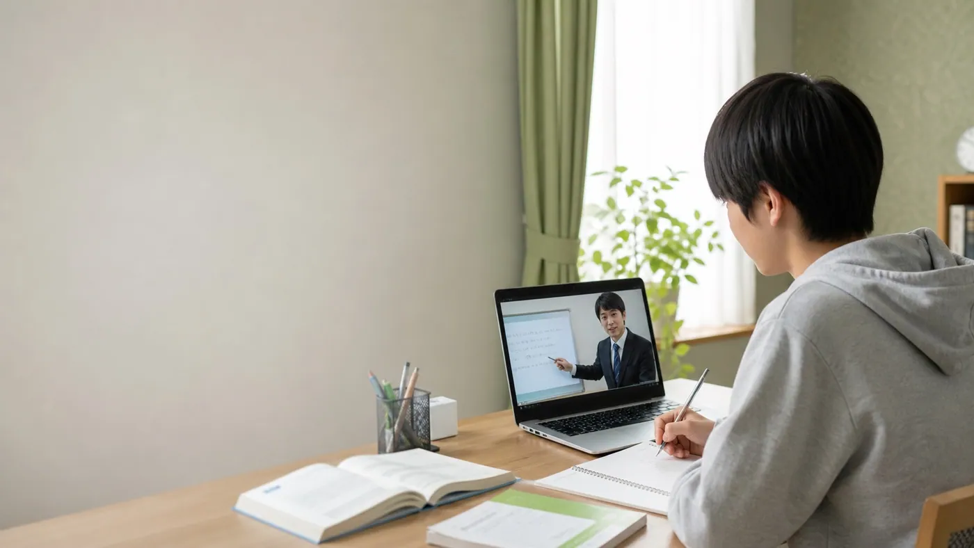 オンラインでプレゼン講座を受ける生徒